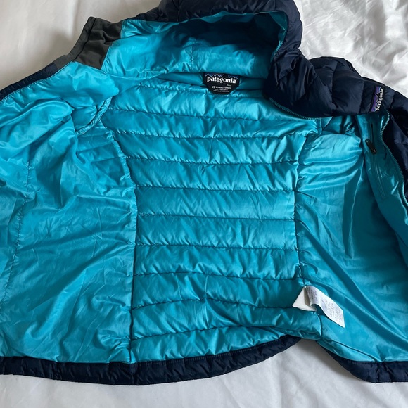 Women's Down Blue Sweater Hoody Size XS - Picture 3 of 9